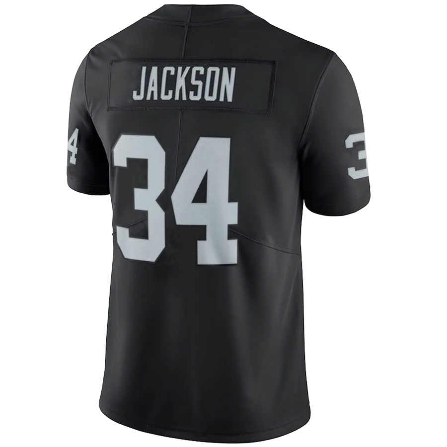 LV Raiders 34 Bo Jackson Black Player Jersey Vapor Football Jerseys