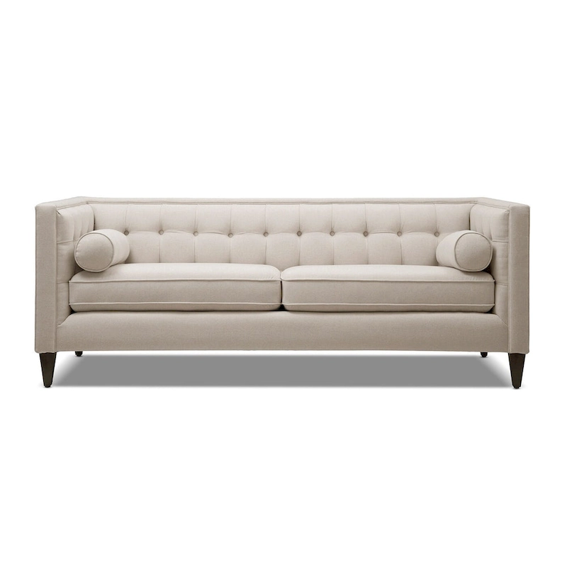 Jack 84 Modern Upholstered Tufted Tuxedo Sofa