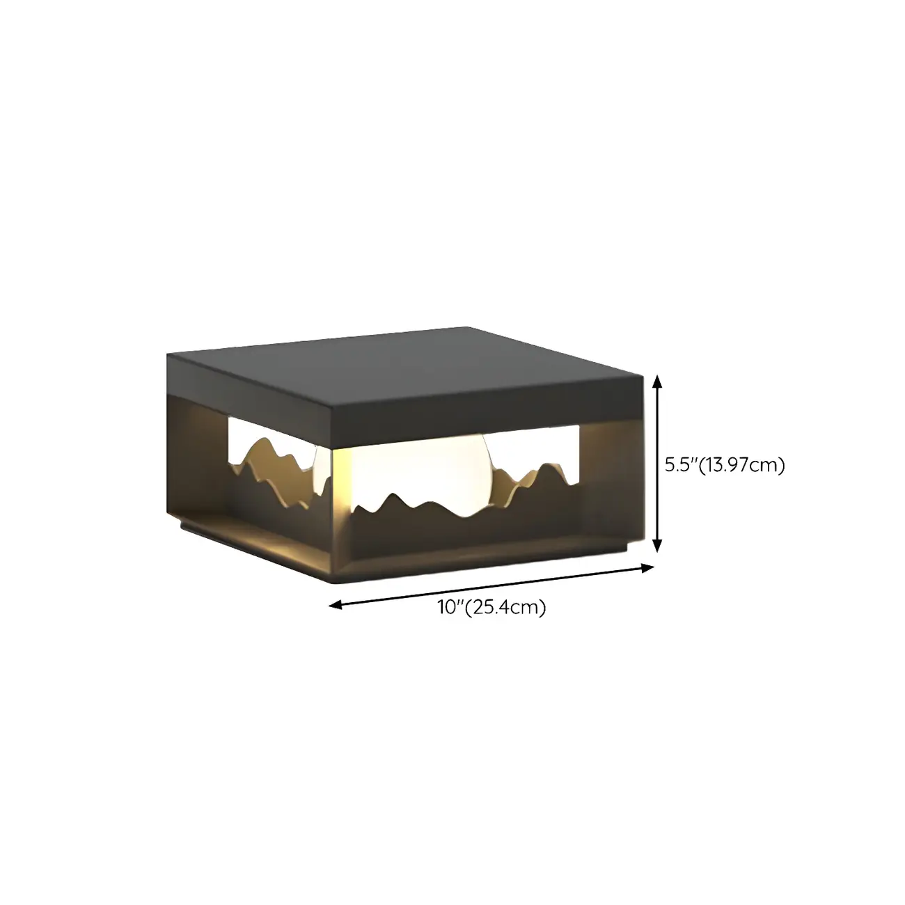 Elegant Stainless Steel Black Square Post Table Lamp