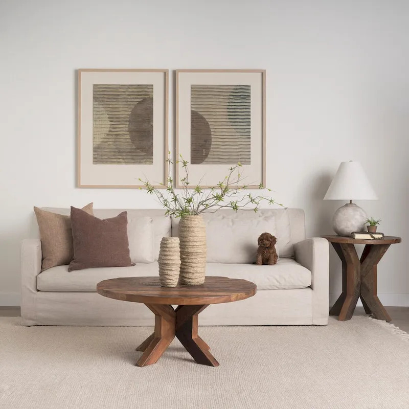 Brown Wooden End Table - 25.8L x 25.8W x 26.0H