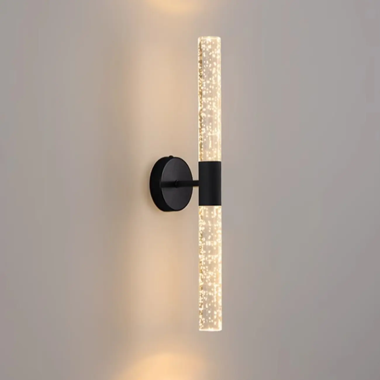Modern 2-Light Acrylic Dreamy Cylinder Wall Sconce