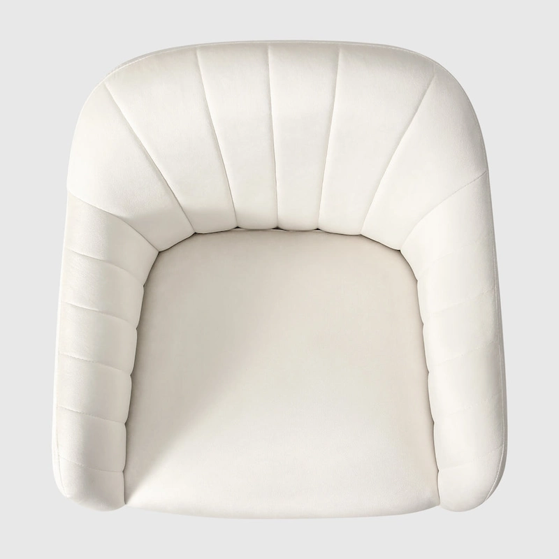 Farrah Velvet Tufted Adjustable Height Swivel Office Vanity Chair with Gold Base