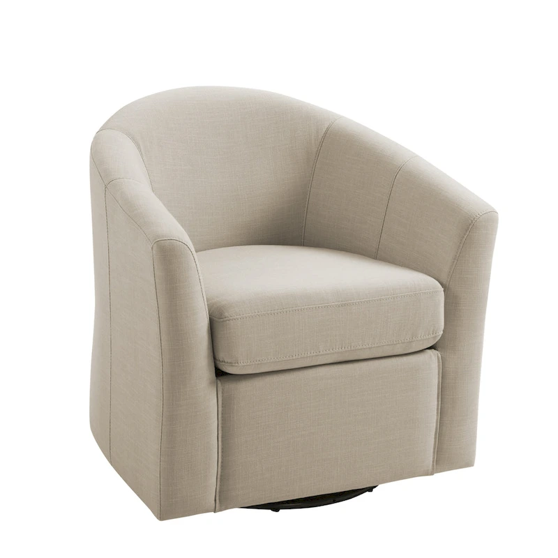 Swivel Accent Chair with Metal Base - 30.7W x 29.9H x 27.5D