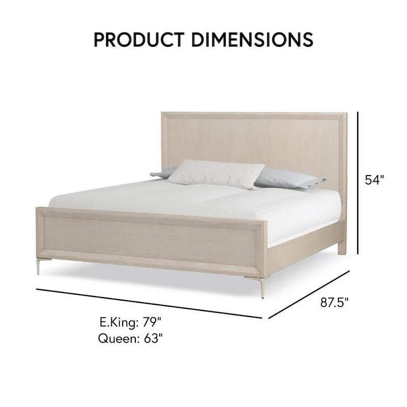 Modern Solid Wood Panel Bed