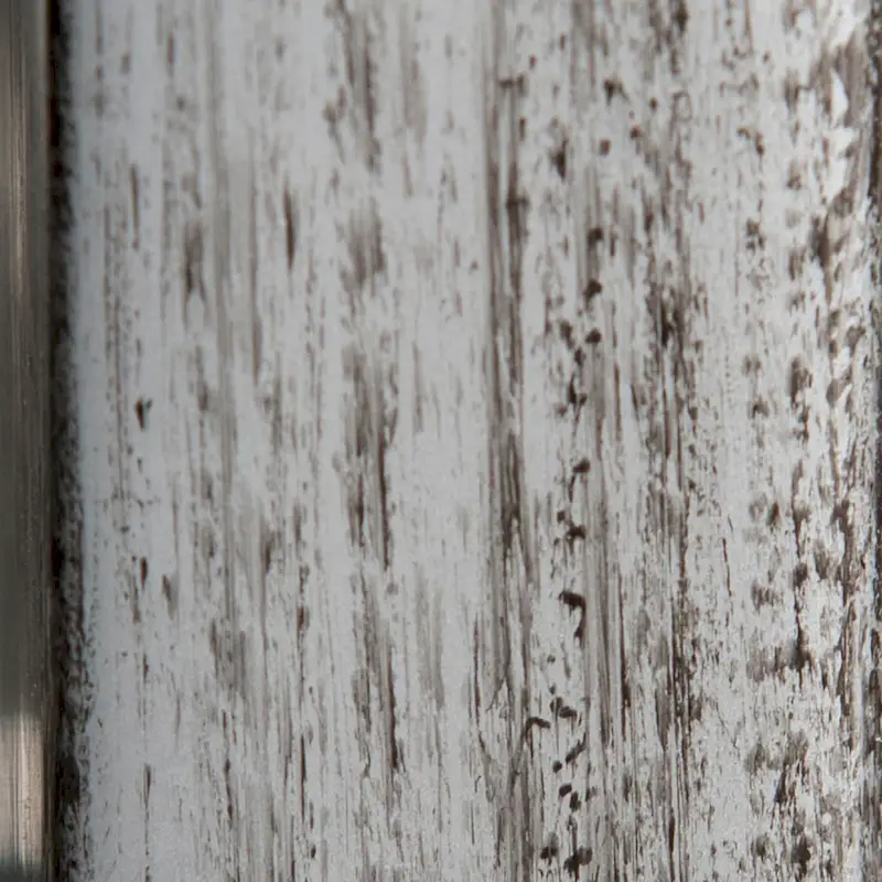 SEI Furniture Glenn Distressed Silver Round Coffee Table with Glass Top and Shelf