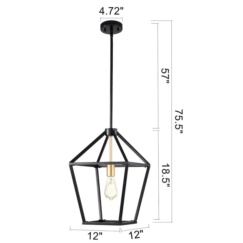 Dannies 1 Light Kitchen Island Lantern Pendant Light
