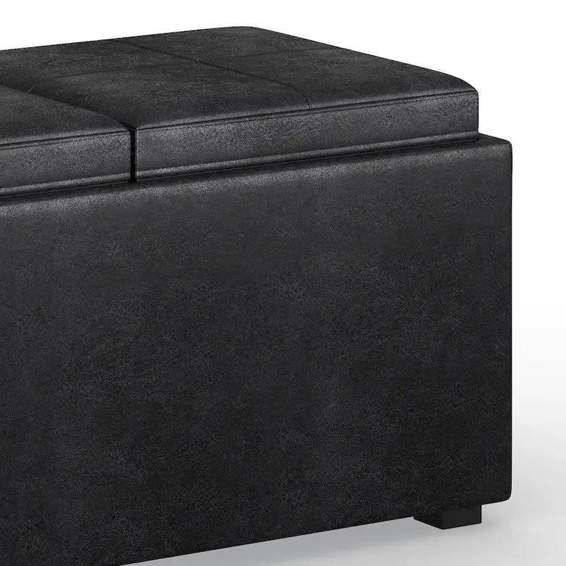 Fabric-Upholstered 3-Piece Ottoman Set