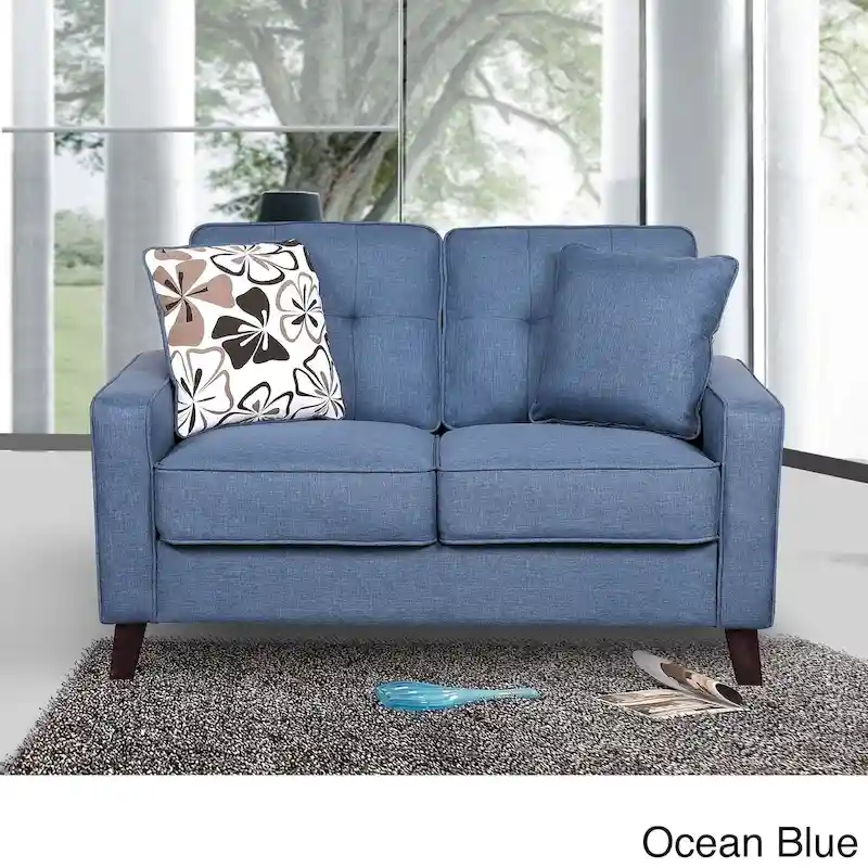 Mid-century Fabric Loveseat