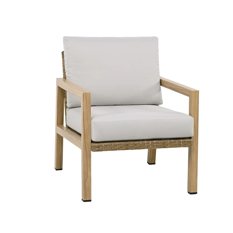 Rattan chair with cushion