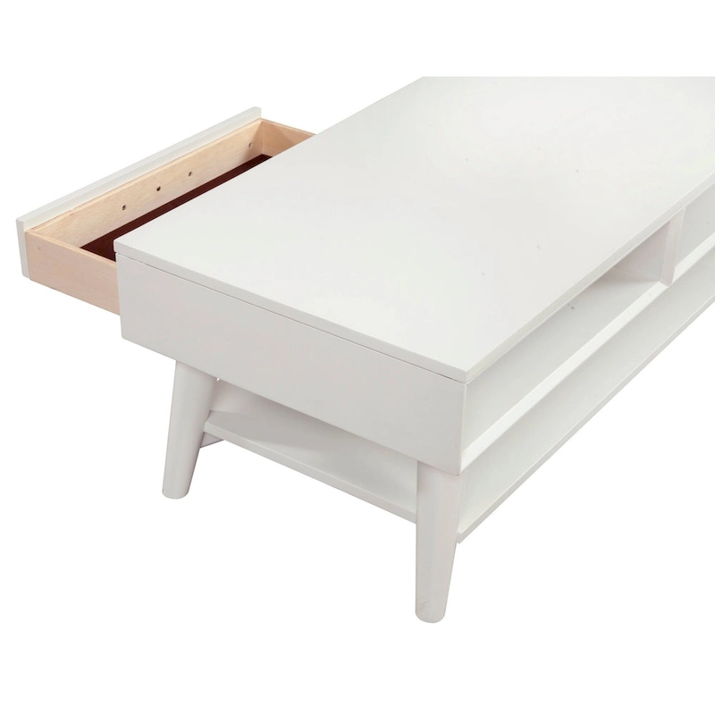Alpine Furniture Flynn Mid Century Modern 1 Drawer Coffee Table