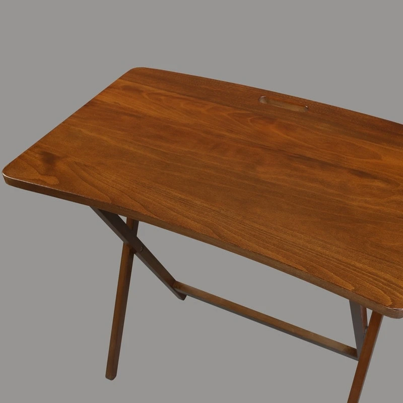 Copper Grove Goosefoot Folding TV Tray Table with Solid Hardwood
