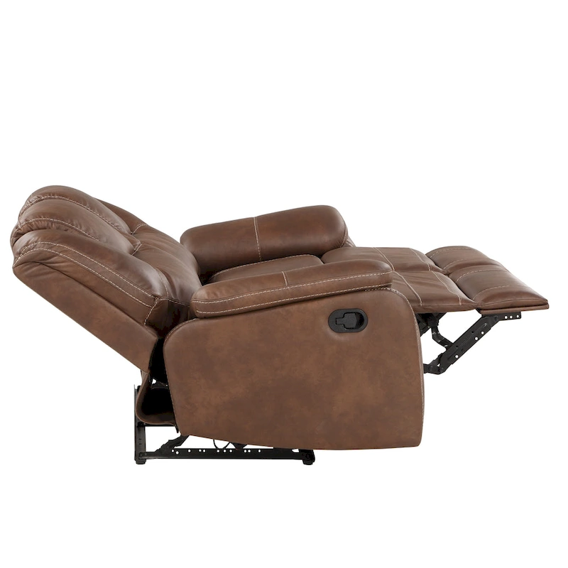 Steve Silver Kameryn Faux Leather Manual Reclining Loveseat