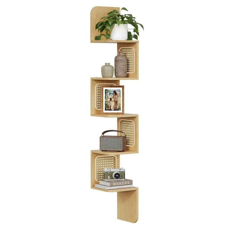 5-Tier Corner Shelf - 7.9D x 7.9W x 49.6H