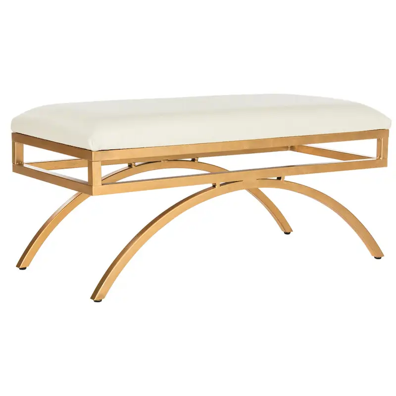 SAFAVIEH Belinda Modern Glam Arc Bench - 38 x 18 x 18.3 - 38Wx18Dx18H