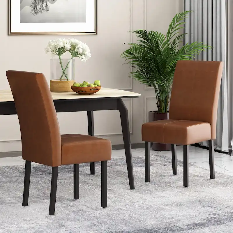 Pertica Upholstered T-Stitch Dining Chairs (Set of 2) by Christopher Knight Home