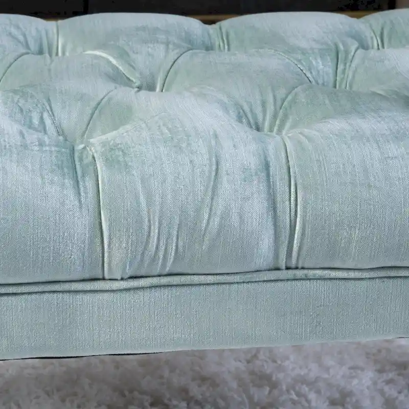 Scarlette Tufted Velvet Ottoman Bench by Christopher Knight Home