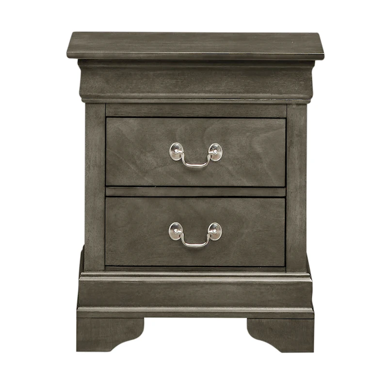 Louis Phillipe Traditional 2-drawer Wood Nightstand