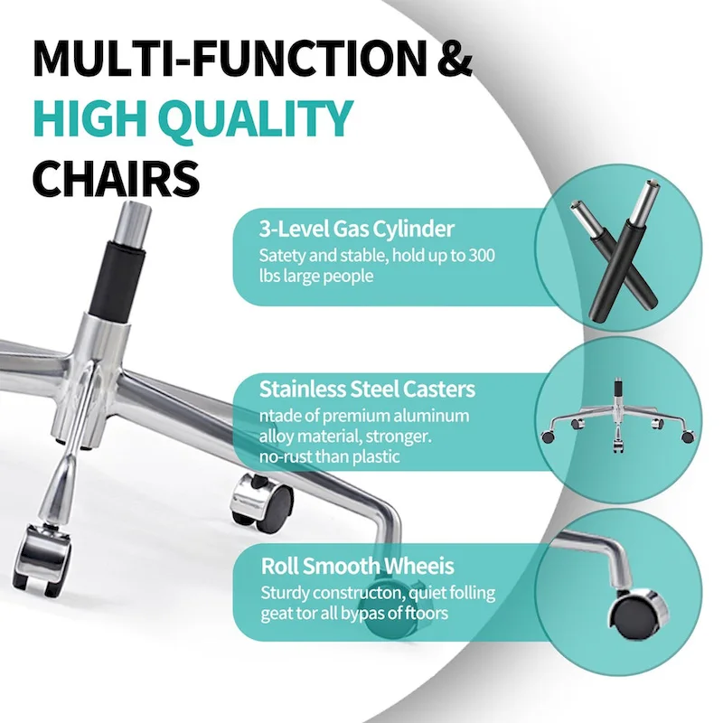 CAROCC Office Chair PU Leather Adjustable ErgoChair with Thickened Cushion - N/A