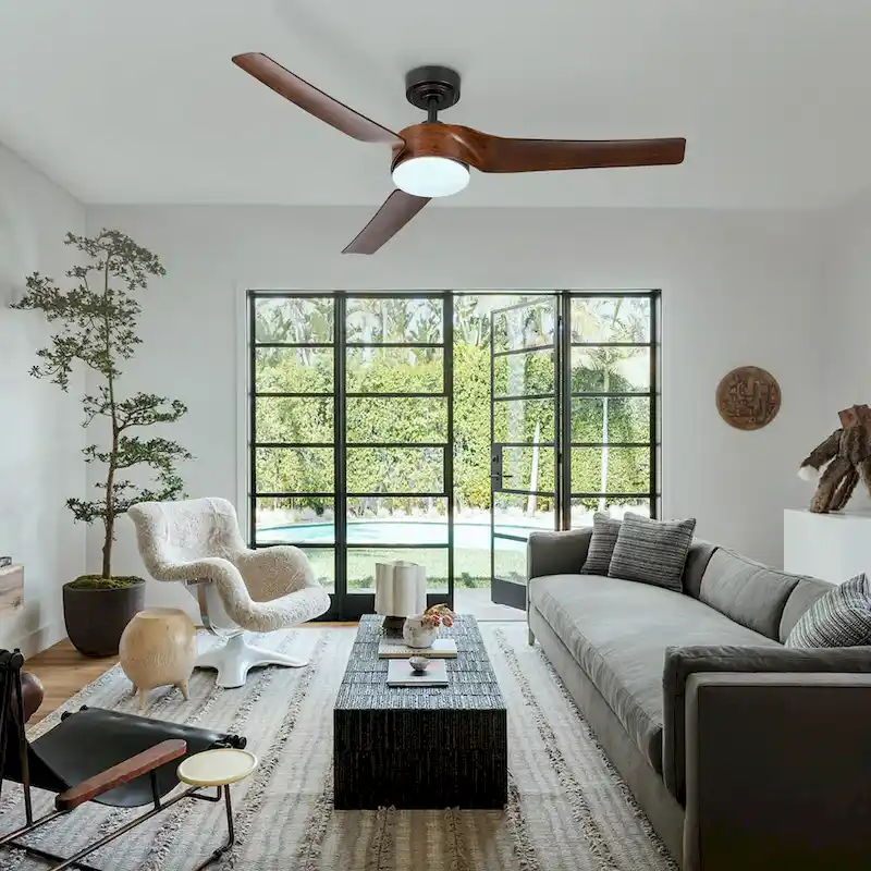 Modern 52  Smart Ceiling Fan with Dimmable Light Kit & Remote