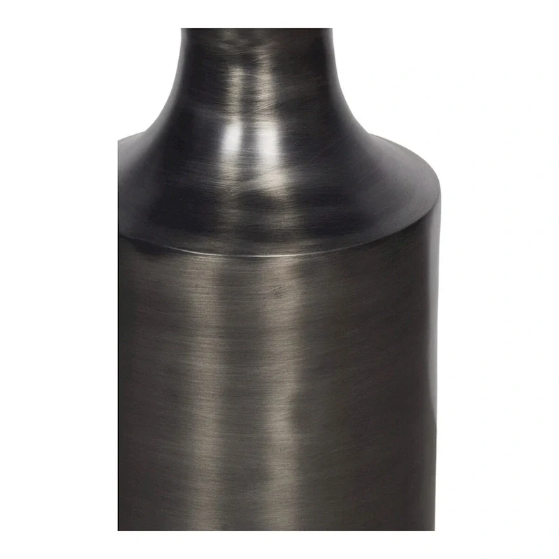 Macari Art Deco Polised Aluminum Accent Table - 14.5W x 14.5D x 21H