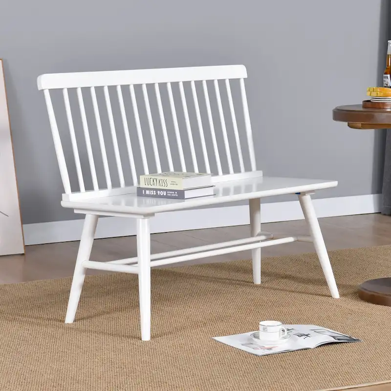 Entryway 40L Solid Wood Dining Bench with Spindle Back