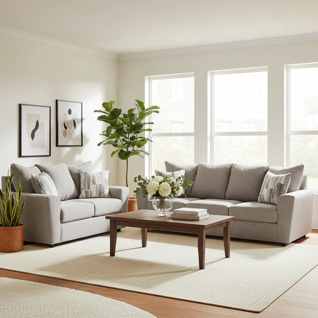 Gray 2-Piece Upholstery Package - 86 W x 38 D x 39 H