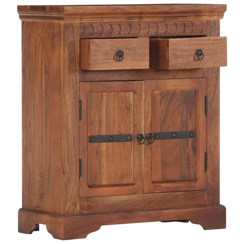 vidaXL Sideboard 24.8x11.8x29.5 Solid Acacia Wood