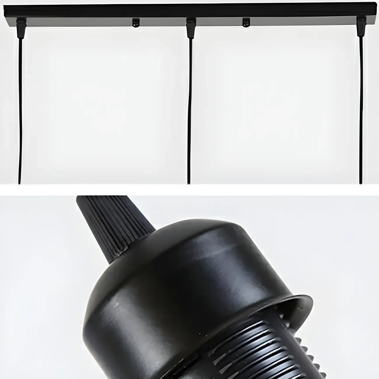 Modern 3-Light Round Crystal Black Metal Dome Pendant Light