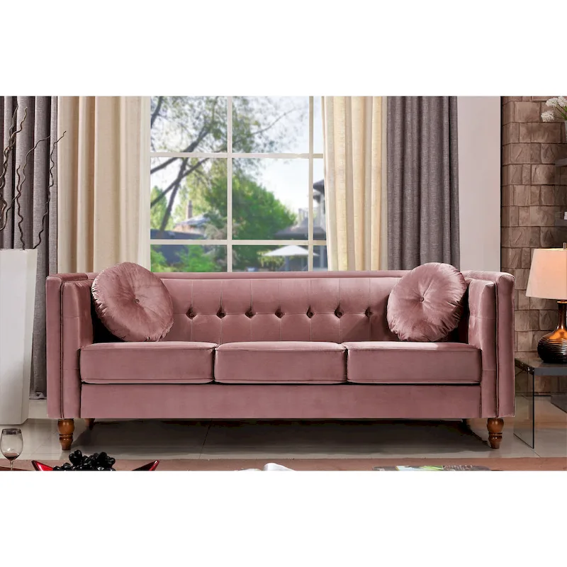 Roberta Velvet Chesterfield Sofa
