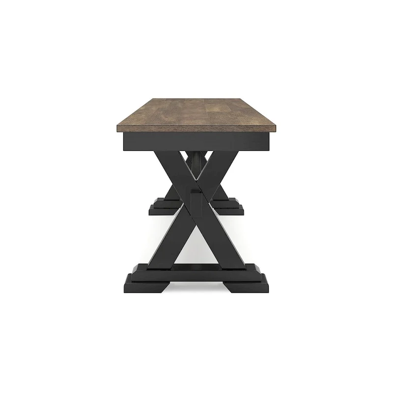 Signature Design by Ashley Wildenauer Brown/Black 50 Dining Bench - 48 W x 16 D x 19.25 H