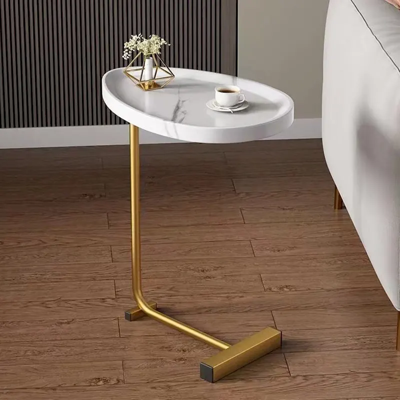 2-Pieces C-Shaped Side Table Coffee Table Small Sofa Table