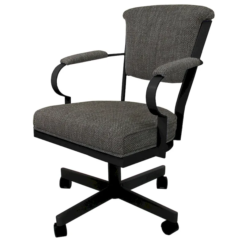 Miami Swivel Metal Caster Chair on Reading Base - 18 High Seat