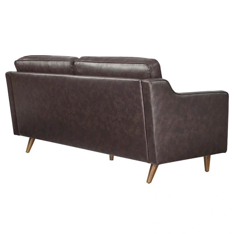 Impart Mid-century Modern Top-grain Leather Sofa