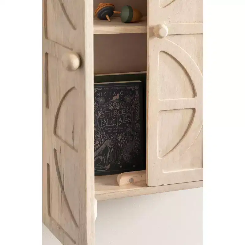 Kate and Laurel Galliene Wood Wall Cabinet, 22x7x28 Whitewash