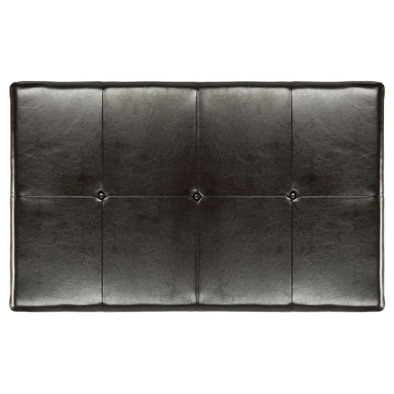 SAFAVIEH Tonja Brown Bicast Leather Rectangle Ottoman