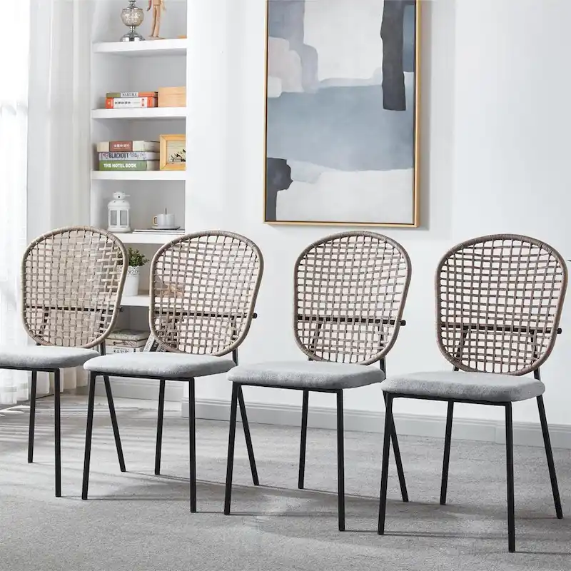 Modern Metal Accent Dining Chair (Set of 4)