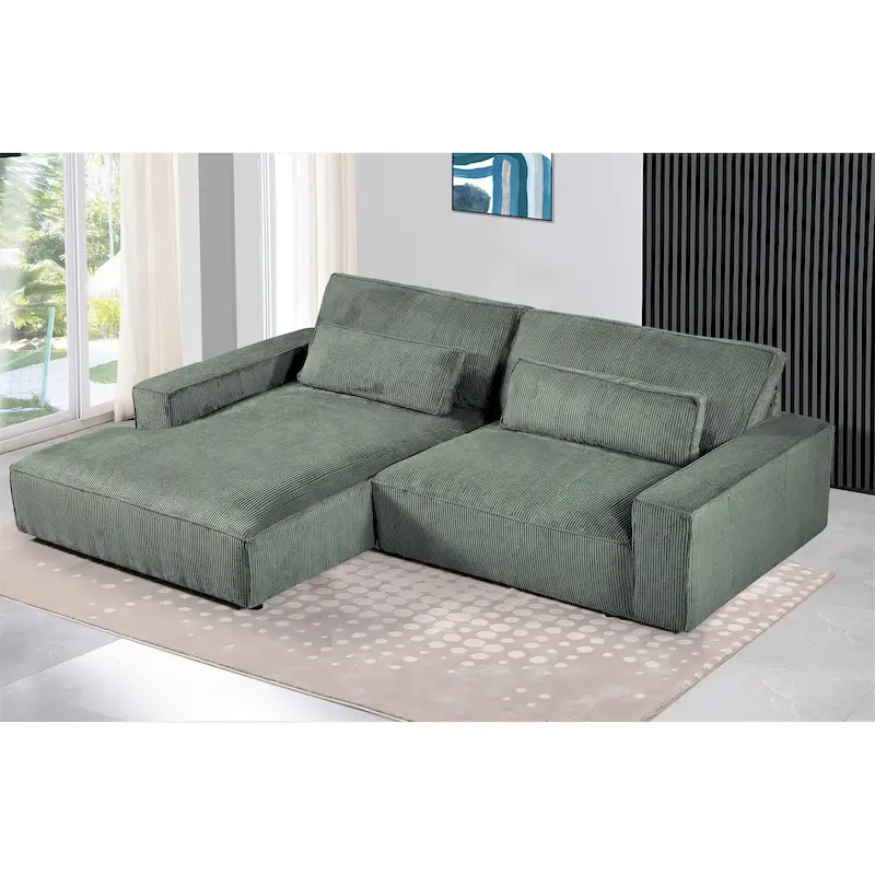105.52-Inch Ultra-Wide Luxury Modular Sofa with Solid Wood Frame