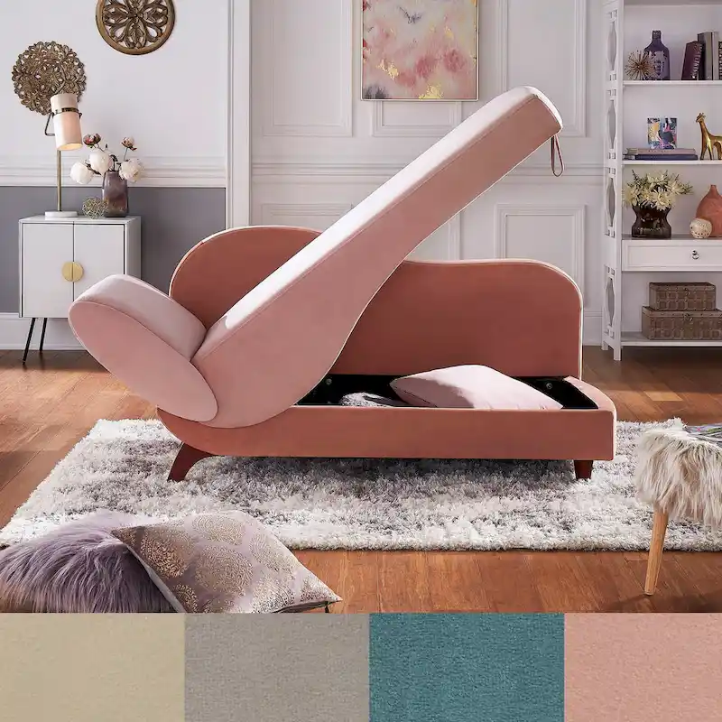Aideen 2-tone Storage Chaise by