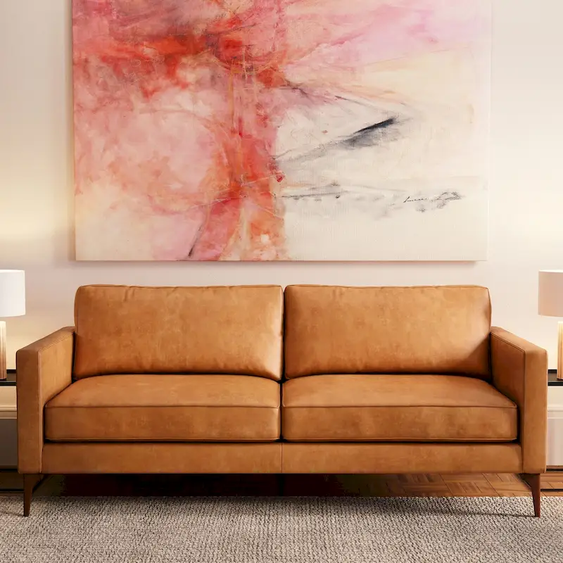 Poly & Bark Mateo 82.5 Sofa - Full Grain Genuine Italian Leather