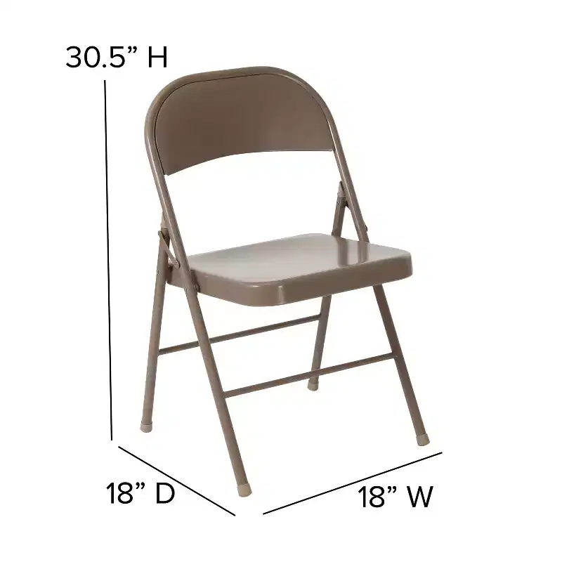 Flash Furniture 4 Pack HERCULES Series Double Braced Metal Folding Chair