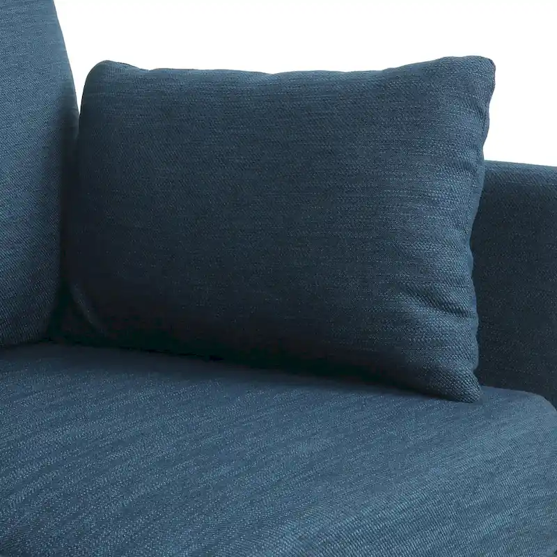 Modern 76.5 3-Seater Sofa with Birchwood Legs and Pillows