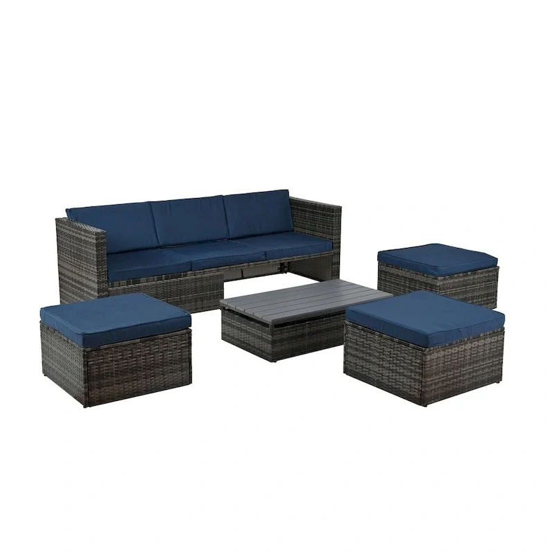 5 Set Seasonal PE Wicker Furniture