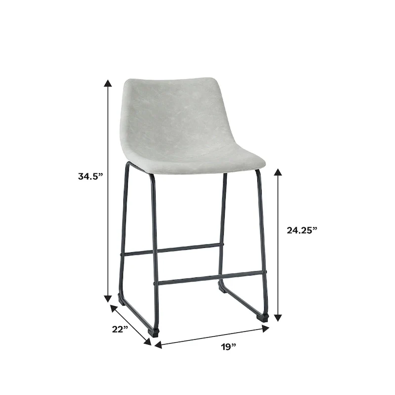 26-inch Faux Leather Counter Stool