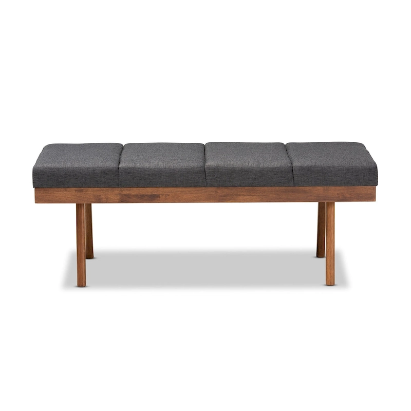 Mid-Century Fabric Bench