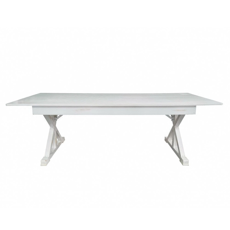 8' x 40 Rectangular Antique Rustic Solid Pine Folding Dining Table