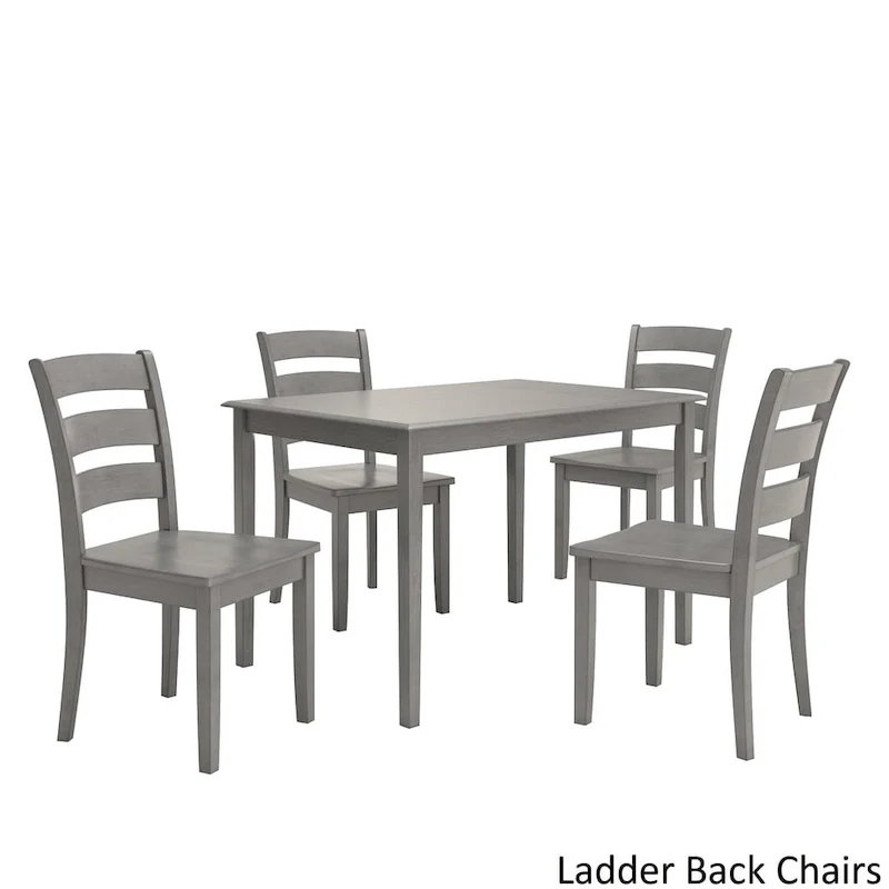 Wilmington II 48-Inch Rectangular Antique Grey 5-Piece Dining Set