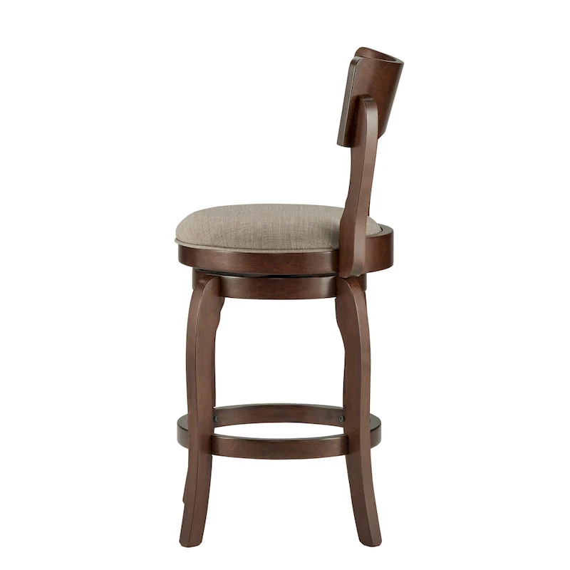 Lyla 24-inch Brown Counter Height Swivel Stool by iNSPIRE Q Classic