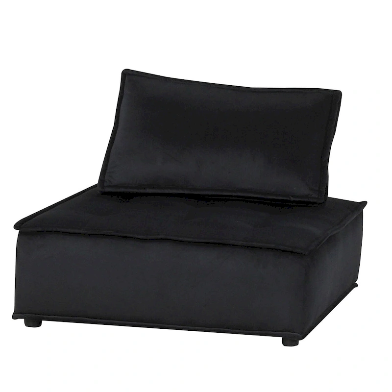 Velvet Armless Lounge Chair