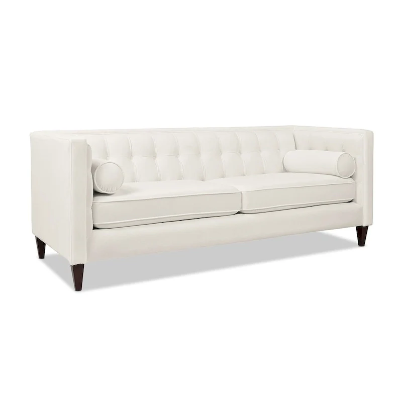 Modern Upholstered Tufted Swallowtail Sofa