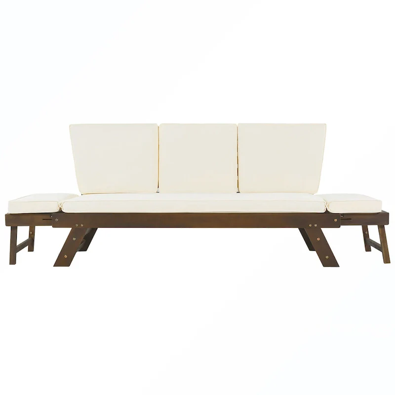 Patio Adjustable Patio Wooden Daybed Sofa